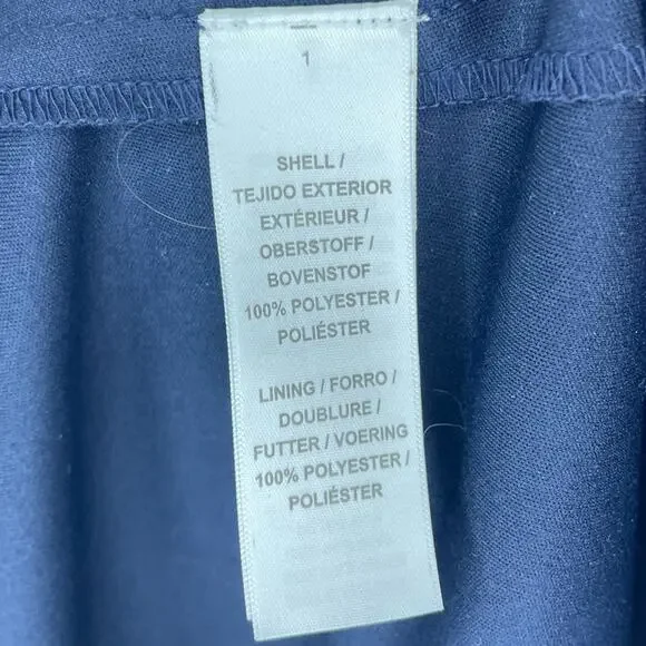 Aidan Mattox Sequined Beaded Long Sleeve Gown Navy Size 10 - Picture 12 of 15